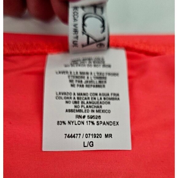 New Becca by Rebecca Virtue Electric Current Bikini Bottoms Womens L Orange - Picture 5 of 6
